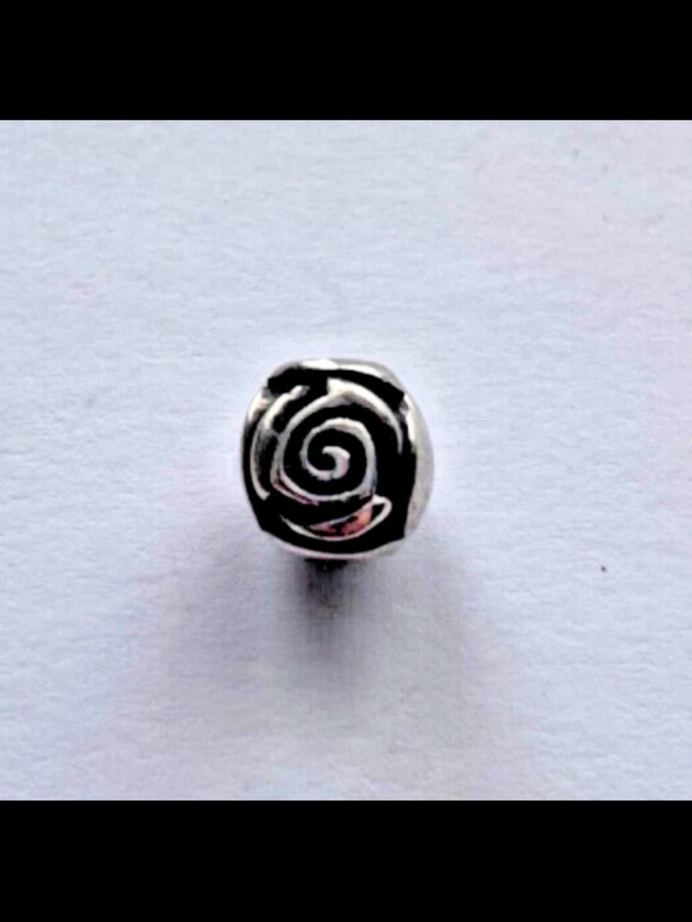 Genuine Pandora Silver Rose Bud Charm